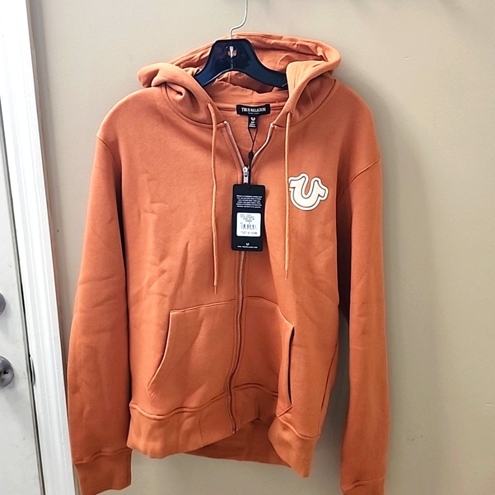 NWT True Religion core zip-up hoodie mens small